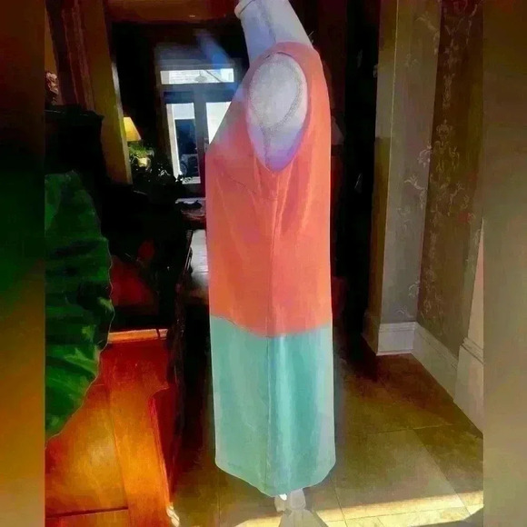 Nine West colorblock dress size 10 sleeveless exc condition pullover zip back - Picture 7 of 16